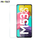 PROTEKSI Kaca Tempered Klasik kanggo Samsung Galaxy M53 5G M536 Transparan