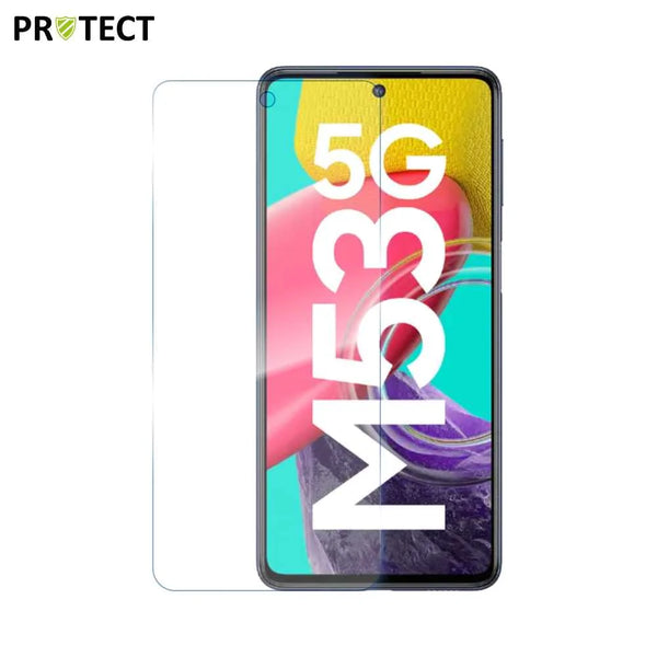 PROTEKSI Kaca Tempered Klasik kanggo Samsung Galaxy M53 5G M536 Transparan