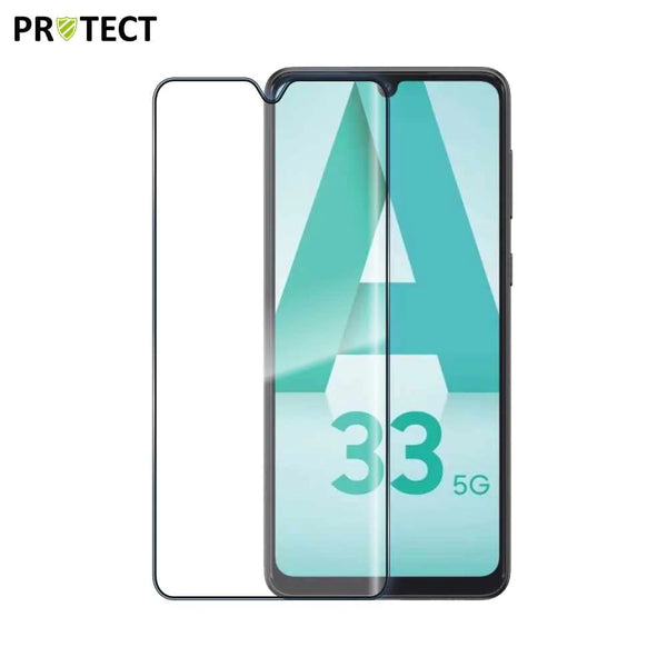 PROTEKSI Kaca Tempered Penuh untuk Samsung Galaxy A33 5G A336 Hitam