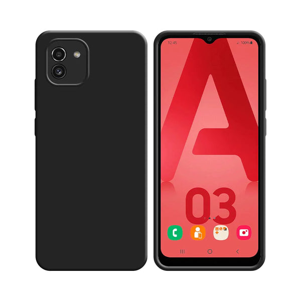 Funda de Silicona Compatible con Samsung Galaxy A03 A035F Negra
