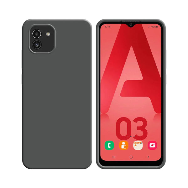 Funda de Silicona Compatible con Samsung Galaxy A03 A035F Gris