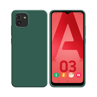 Funda de Silicona Compatible con Samsung Galaxy A03 A035F Verde Oscuro