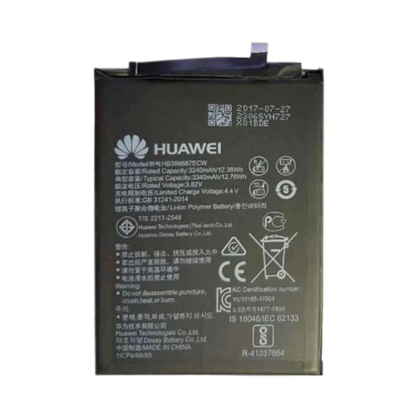 Batterie Original Pulled pour Huawei Mate 10 Lite/P30 Lite/P Smart Plus 2018/P30 Lite New Edition pour Honor 7X HB356687ECW