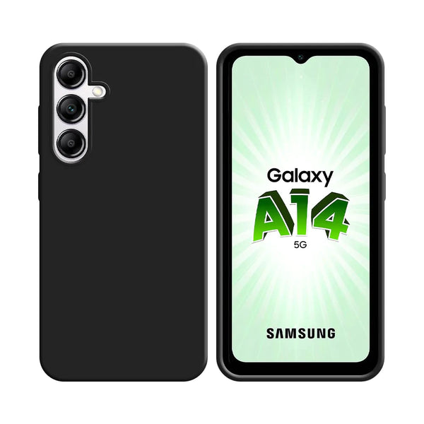 Funda de Silicona Compatible con Samsung Galaxy A14 5G A146P y A14 4G A145 Negra