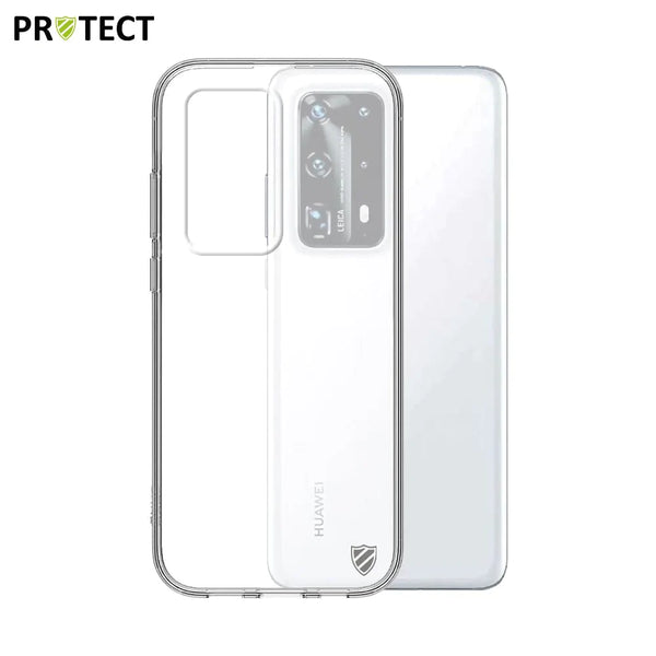 PROTEKSI Silicone Case kanggo Huawei P40 Pro Plus Transparan
