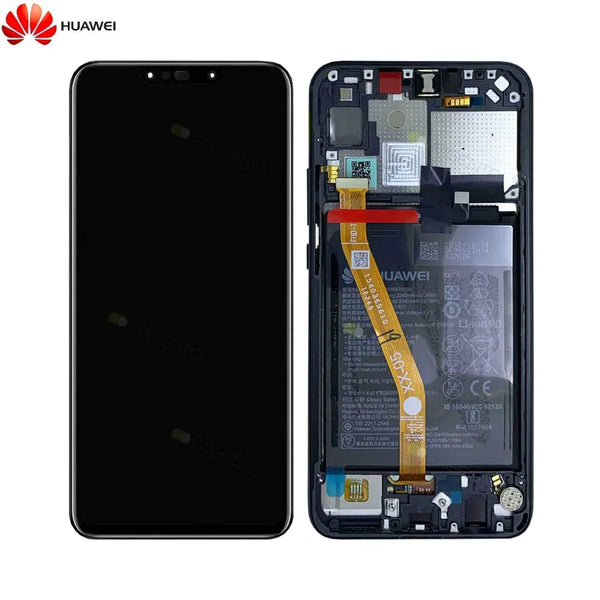 Bloc _cran Complet avec Ch_ssis et Batterie Original pour Huawei P Smart Plus 2018 02352BUE Noir