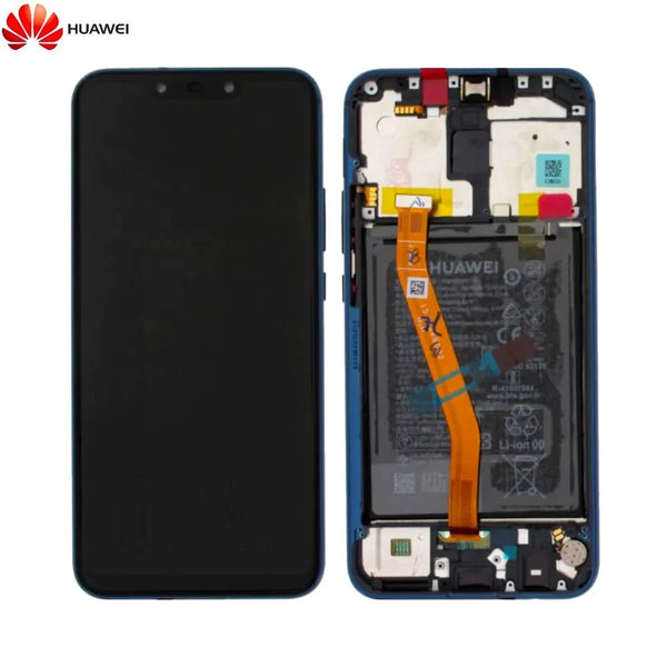 Bloc _cran Complet avec Ch_ssis et Batterie Original pour Huawei Mate 20 Lite 02352DKM 02352GTT Bleu