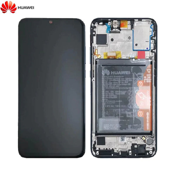 Rakitan Layar Lengkap kanthi Bingkai lan Baterei Asli kanggo Huawei P Smart 2019/P Smart Plus 2019 02352HPR 02352HTF 02352JEY 02352JFA Black