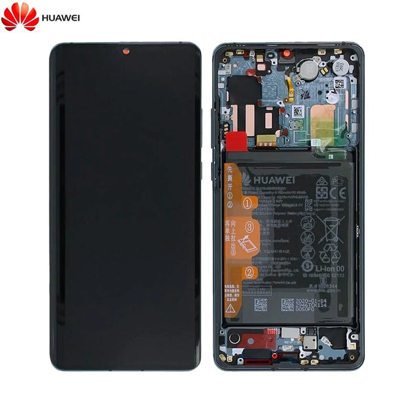 Bloc _cran Complet avec Ch_ssis et Batterie Original pour Huawei P30 Pro 02353DGJ Bleu Mystique