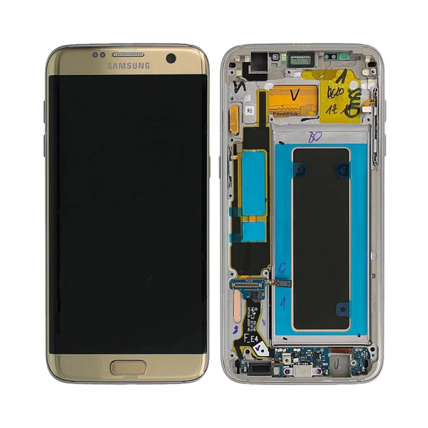 Original Refurbished Touch Screen with Frame for Samsung Galaxy S7 Edge G935 Gold
