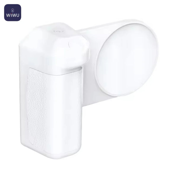 外部バッテリ_磁_ワイヤレスパワ_バンク Wiwu Wi-W016 4500mAh Bluetooth 付き ホワイト