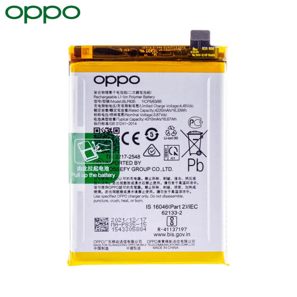 Original Battery for OPPO A94 4G/F19 Pro/Reno 5 Lite/Reno 5 F 4906794 4906796 BLP835