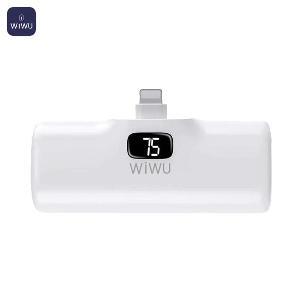 外部バッテリ_ パワ_バンク Wiwu Wi-P017-L ライトニング 5000mAh ホワイト