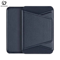 Dux Ducis Magnetic Wallet Stand iPhone 12, 13, 14 & 15 Series Smartphone Holder with MagSafe Navy Blue