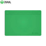 2UUL Alfombrilla de reparación de silicona con aislamiento térmico y antipolvo, color verde