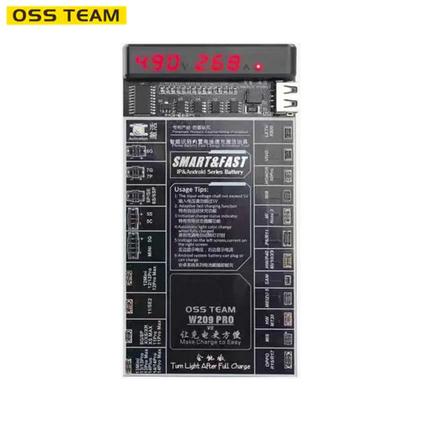OSS TEAM W209 PRO V8 Battery Activator for Android & iPhone 6 to 14 Series