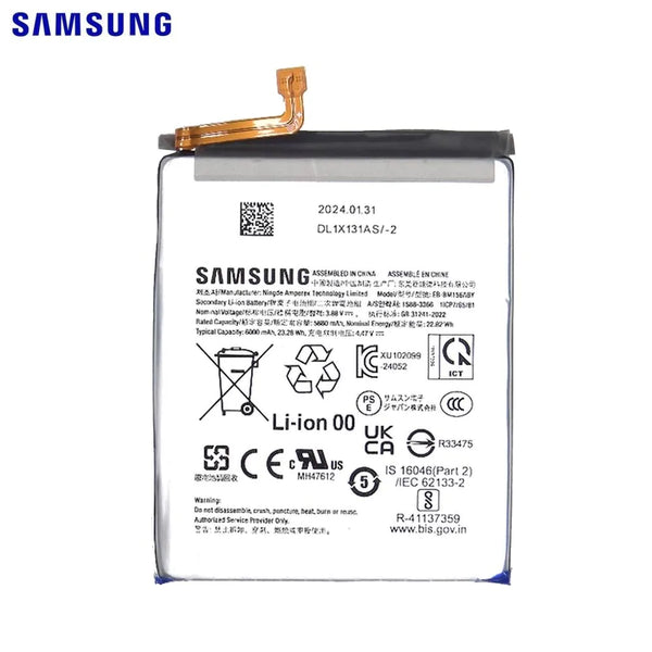 Batteria originale Samsung Galaxy M15 5G M156 Galaxy M35 5G M356 GH82-34686A EB-BM156ABY