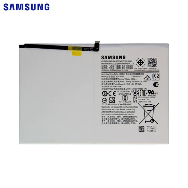 Batteria originale Samsung Galaxy Tab A8 WI-FI X200 Galaxy Tab A8 4G X205 GH81-21920A HQ-6300NA