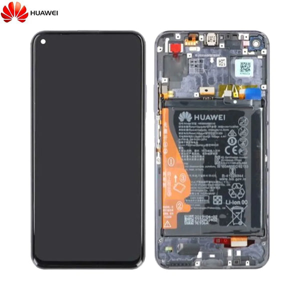 Gruppo schermo completo con telaio e batteria originale Huawei Nova 5T Honor 20 02352SMP 02352TMU Nero