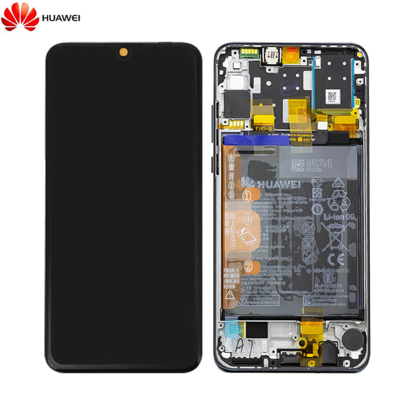 Complete Screen Assembly with Frame and Battery Original Huawei P30 Lite 02352RPW Midnight Black