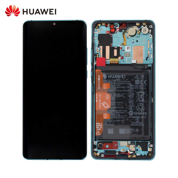 Bloc _cran Complet avec Ch_ssis et Batterie Original Huawei P30 Pro P30 Pro New Edition 02352PGE 02353FUS 02354NAJ 02354NAP 02355UNA Aurora Blue