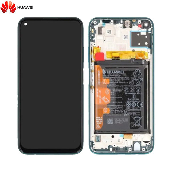 Gruppo schermo completo con telaio e batteria originale Huawei P40 Lite 02353KGA Crush Green