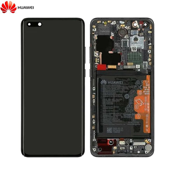 Complete Screen Assembly with Frame and Battery Original Huawei P40 Pro 02353PJG Black