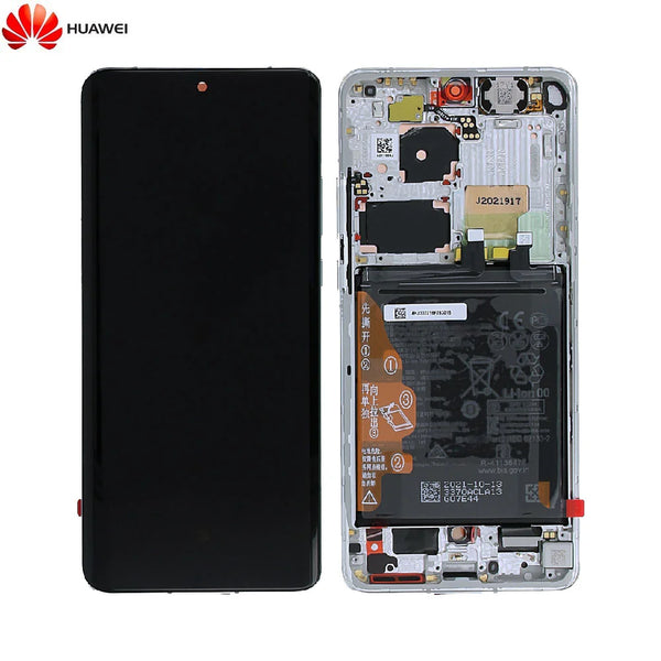 Bloc _cran Complet avec Ch_ssis et Batterie Original Huawei P50 Pro 02354HJD Blanc