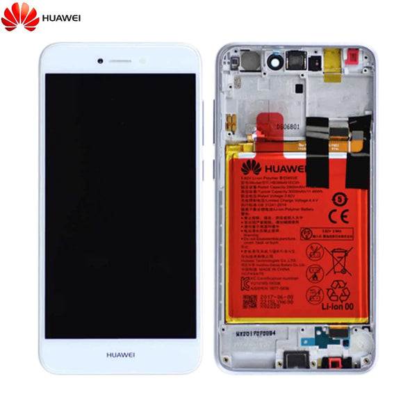 Bloc _cran Complet avec Ch_ssis et Batterie Original Huawei P8 Lite 2017 02351DNG Blanc