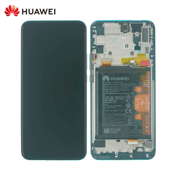 Komplette Bildschirmbaugruppe mit Rahmen und Akku Original Huawei P Smart Z Y9 Prime 2019 02352RXT 02352RXV Smaragdgr¨¹n