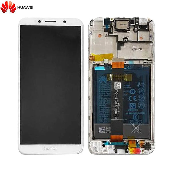 Blocco Schermo Completo con Telaio e Batteria Originale Huawei Y5 2018 02351XHT Bianco