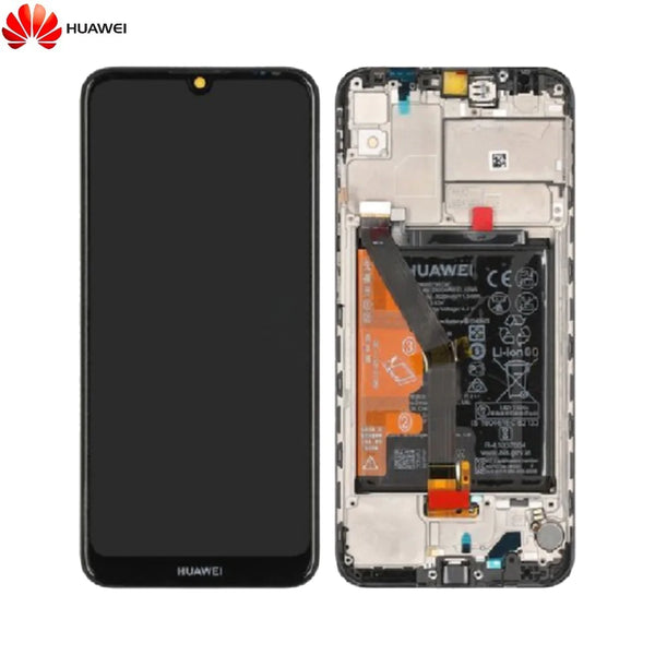 Bloc _cran Complet avec Ch_ssis et Batterie Original Huawei Y6 2019 02352LVM Noir