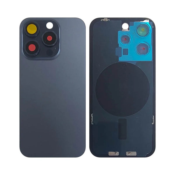 Carcasa trasera para Apple iPhone 15 Pro (sin pieza) Azul Titanio