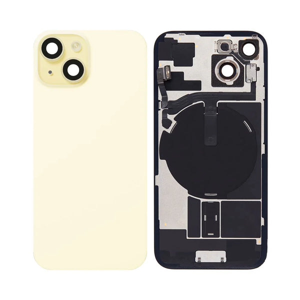Carcasa trasera original de Apple para iPhone 15, color amarillo
