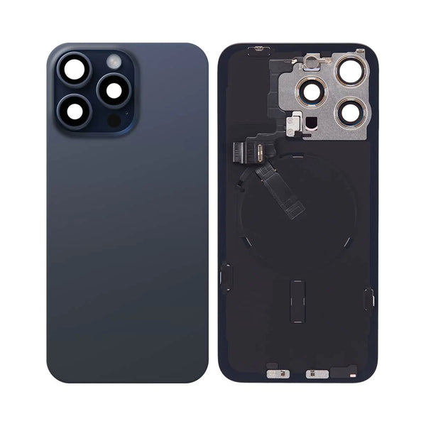 Original Pulled Apple iPhone 15 Pro Max Titanium Blue Back Cover