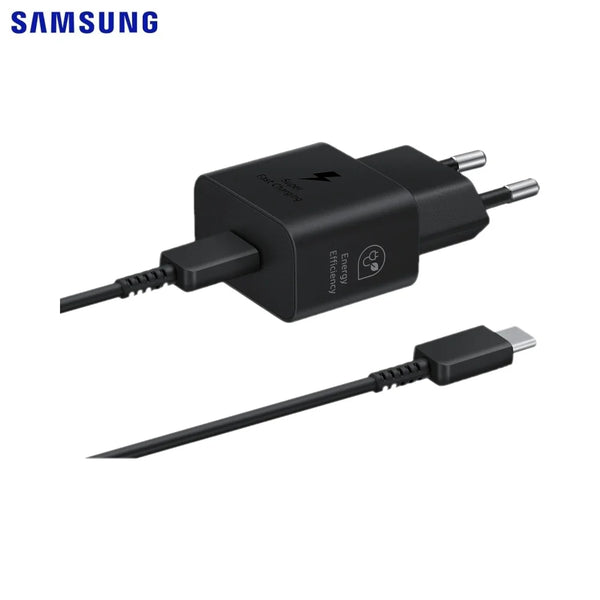 Samsung EP-T2510XBEGEU 25W 3A Typ-C Netzladeger_t mit Typ-C Kabel Schwarz