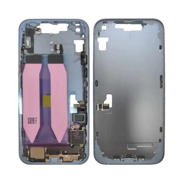 Chasis intermedio azul del iPhone 14 Plus de Apple original extra¨ªdo
