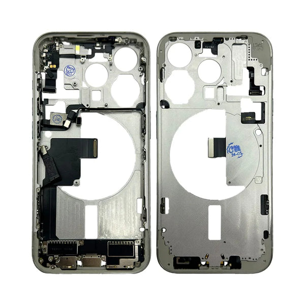 Original Pulled Apple iPhone 15 Pro Titanium White Intermediate Chassis