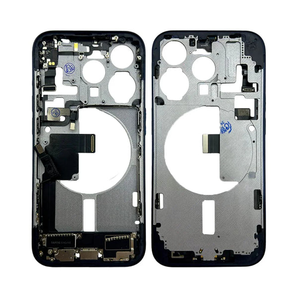 Chasis intermedio azul titanio del iPhone 15 Pro de Apple original extra¨ªdo