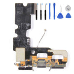 Eutoping USB Charging Port For Apple iPhone 7 Black Dock Connector Charger Board Flex Cable Assembly Replacement with tool