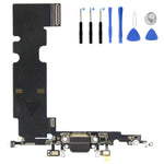 Eutoping USB Charging Port For Apple iPhone 8 Plus Black Dock Connector Charger Board Flex Cable Assembly Replacement with tool