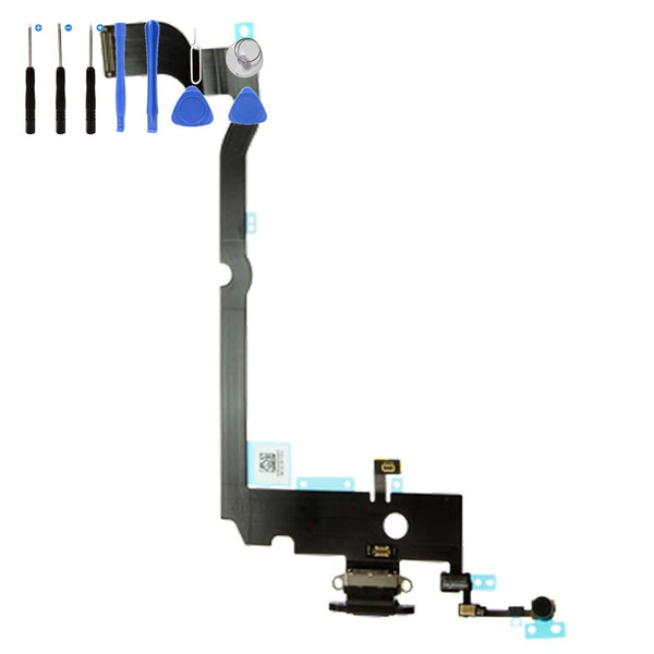 Eutoping USB Charging Port For Apple iPhone XS Max Black Dock Connector Charger Board Flex Cable Assembly Replacement with tool