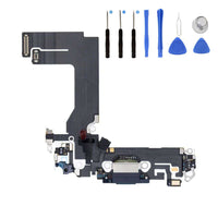 Eutoping USB Charging Port For Apple iPhone 13 Mini Black Dock Connector Charger Board Flex Cable Assembly Replacement with tool
