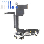 Eutoping USB Charging Port For Apple iPhone 15 Pro Black Dock Connector Charger Board Flex Cable Assembly Replacement with tool