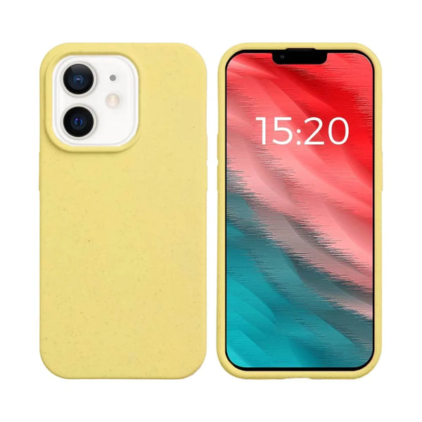 Coque Bambou Biod¨¦gradable PROTECT pour Apple iPhone 12 Mini Jaune
