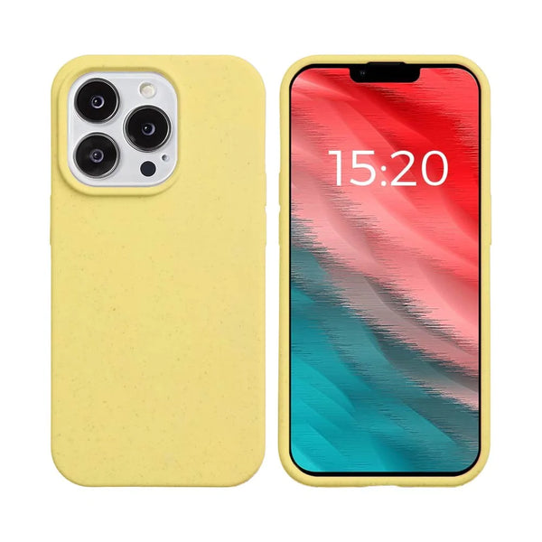 Funda de bamb¨² biodegradable PROTECT para Apple iPhone 14 Pro Max Amarillo