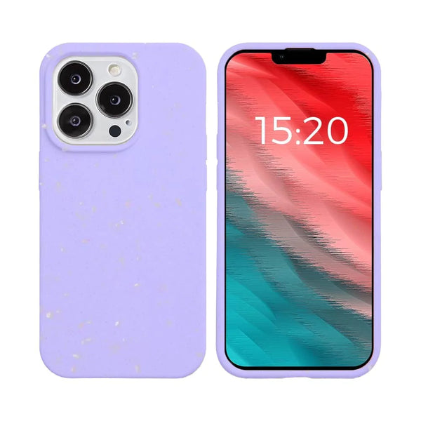Funda de bamb¨² biodegradable PROTECT para Apple iPhone 14 Pro en color morado claro