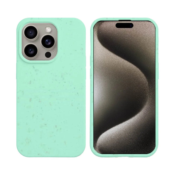 Funda de bamb¨² biodegradable PROTECT para Apple iPhone 15 Pro Max Verde Menta