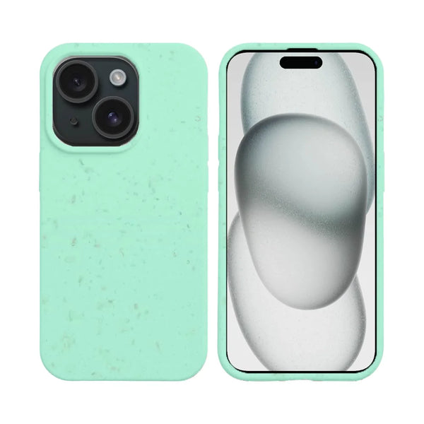 Funda de bamb¨² biodegradable PROTECT para Apple iPhone 15 verde menta