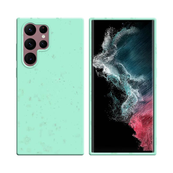 Funda de bamb¨² biodegradable PROTECT para Samsung Galaxy S22 Ultra S908 Verde Menta